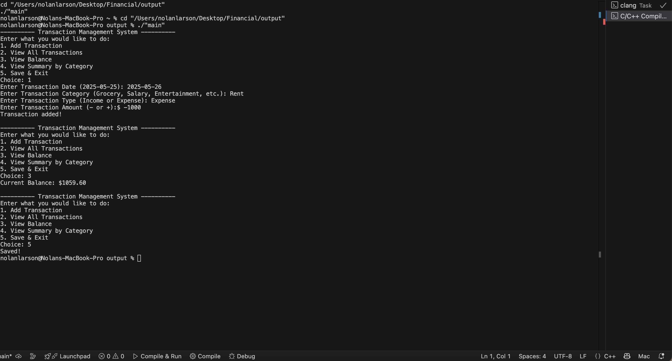 Transaction Management System